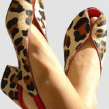 Isabel - Sandalias de leopardo
