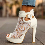 Isabel - Tacones de encaje