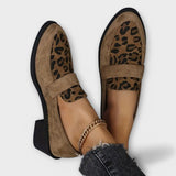 Clara - Zapatos elegantes de señora con estampado de leopardo