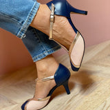 Isabel - Zapatillas de tira coloridas y cómodas con puntera redonda