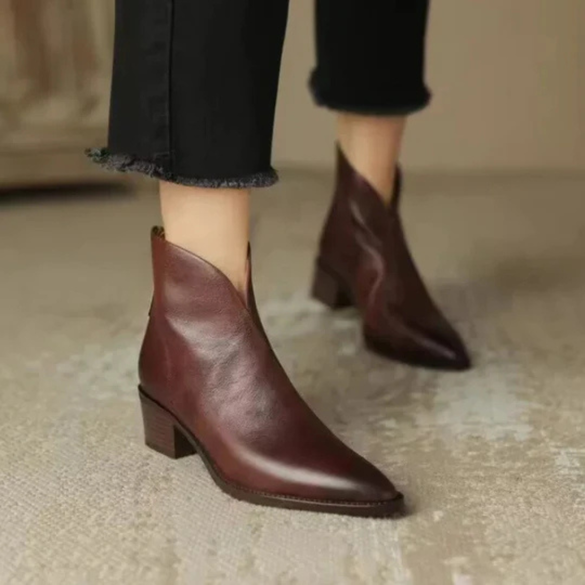 Isabel - Botines Elegantes con Tacón Bajo