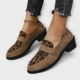 Clara - Zapatos elegantes de señora con estampado de leopardo
