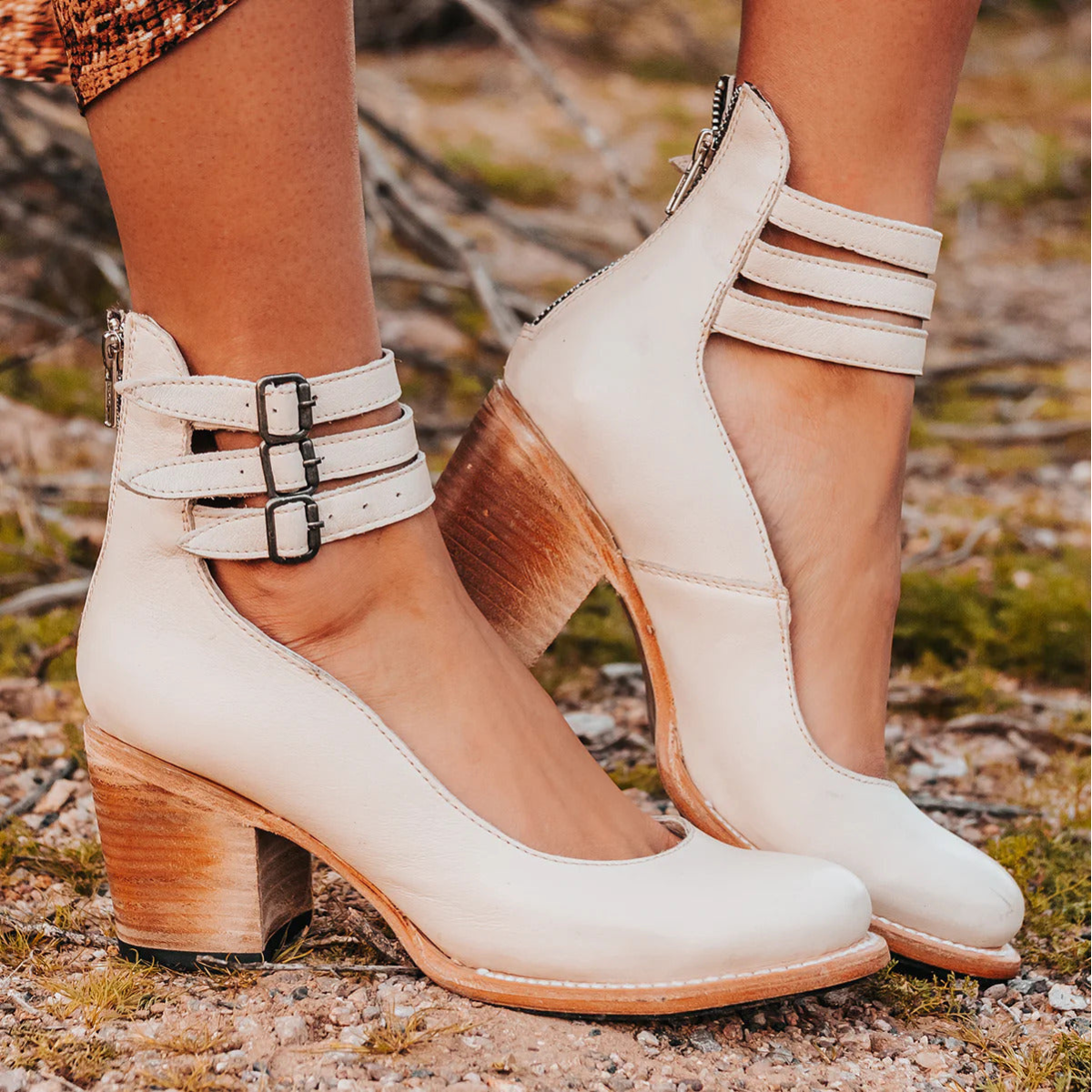 Isabel - Zapatos de tacón alto con tiras y suela gruesa