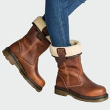 Botas de invierno de cuero con forro de Clara