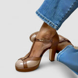 Isabel - Sandalias elegantes y cómodas de tacón alto
