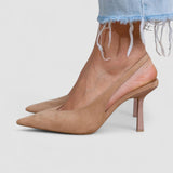 Isabel - Zapatos de tacón slingback con tacón fino