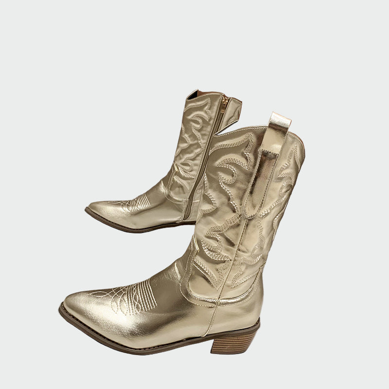 Botines de cowboy de metal