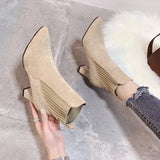 Clara - Botas de ante con plataforma
