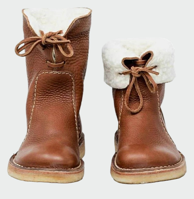 Botines de cuero impermeables de Clara