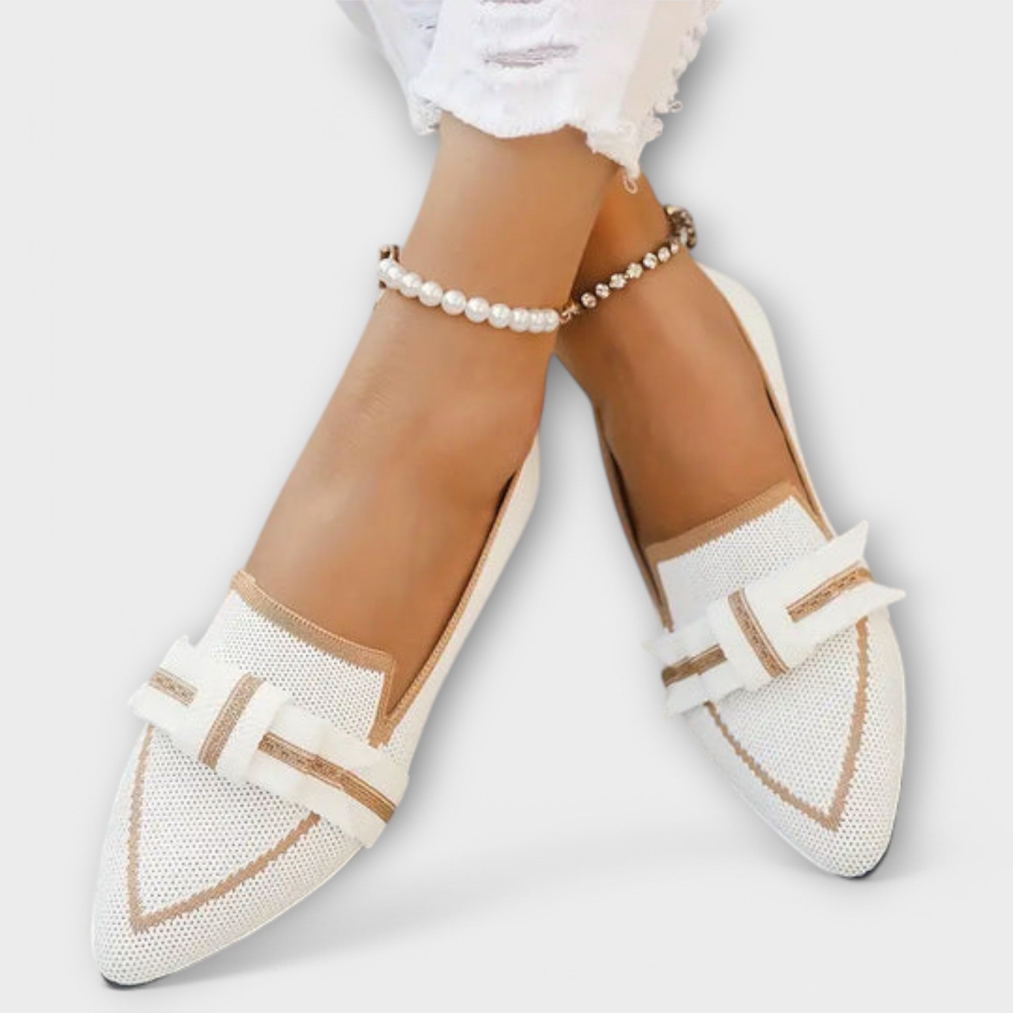 Luzia - Zapatos planos para mujer con lazo
