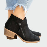 Botas de cuero ortopédicas con tacón para el invierno de Clara