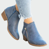 Botas de cuero ortopédicas con tacón para el invierno de Clara