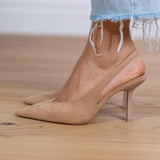 Isabel - Zapatos de tacón slingback con tacón fino