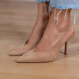 Isabel - Zapatos de tacón slingback con tacón fino